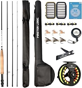 MASTER LOGIC Fly Fishing Rod and Reel Combo Starter Kit